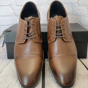 Alfani Men's Victor Faux-Leather Lace-Up Cap-Toe Dress Shoes